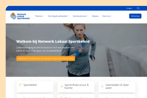 Screenshot van Lokaal Sportbeleid website