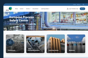 Screenshot van EPSC website