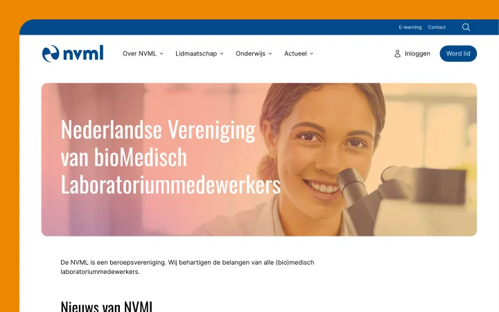 Screenshot van NVML website